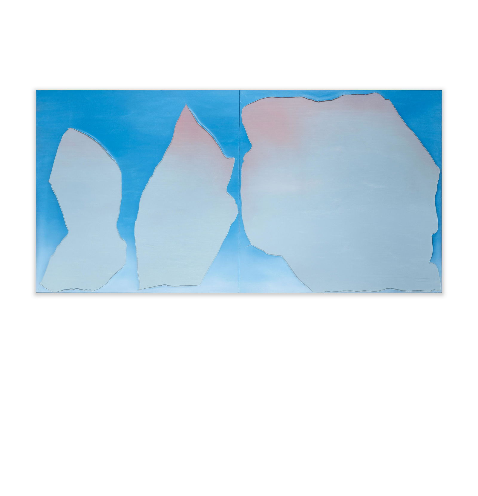 JOE GOODE (B. 1937) Untitled from the Torn Cloud series, circa 1975: JOE GOODE (B. 1937) Untitled from the Torn Cloud series, circa 1975 oil on canvas 48 x 96 in. 121.9 x 243.8 cm. Footnotes: Provenance Acquired directly from the artist by the p