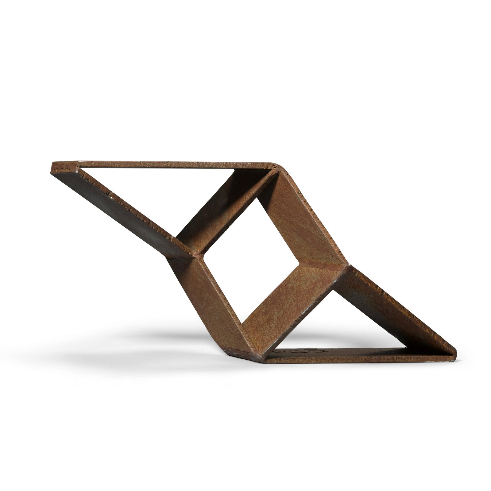 CHARLES GINNEVER (1931-2019) Maquette for Kitsune, 1985 (This work is from the edition of two wi...: CHARLES GINNEVER (1931-2019) Maquette for Kitsune, 1985 signed with the artist's initials and dated 'c.g. 85.' (on an interior facing element) hand welded steel 6 x 22 x 10 in. 15.2 x 55.9 x 25.4 cm.