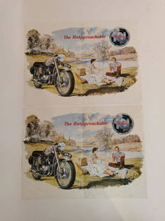 'The Unapproachable Norton' posters ((2)): The Unapproachable Norton' postersbelieved original, 39cm x 53cm. (2)Lot to be sold without reserve.