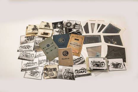 An interesting selection of ABC and Sopwith ephemera ((Qty)): An interesting selection of ABC and Sopwith ephemeracomprising two catalogues for motorcycles and related engines (both annotated 'last office copy'), covering the Touring and T.T. Models together