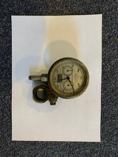 A Bonniksen 100mph speedometer: A Bonniksen 100mph speedometernickel face with dual dials, numbered 2052/12 to face and B7022 to rear and fitted with handlebar clamp, condition and completeness unknown. Lot to be sold without