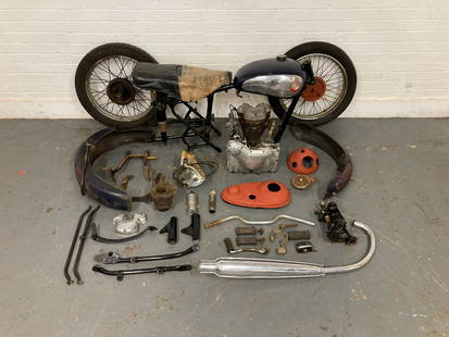 Property of a deceased estate,c.1956 Panther Project Frame no. F11337 Engine no. 56JS419A: Property of a deceased estatec.1956 Panther ProjectRegistration no. not registeredFrame no. F11337Engine no. 56JS419AOffered as a dismantled project, this believed Panther Model 65 belonged to the