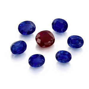 SAPPHIRE, RUBY AND DIAMOND CLASP