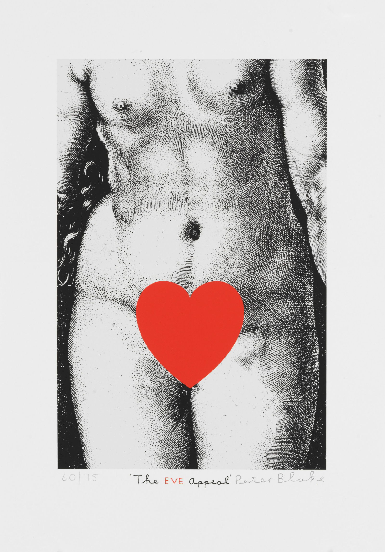 Sir Peter Blake R.A. (British, born 1932) Eve Inkjet print in colours, 2019, on Somerset Satin, ...: Sir Peter Blake R.A. (British, born 1932) Eve Inkjet print in colours, 2019, on Somerset Satin, signed and numbered 60/75 in pencil, printed and published by Worton Hall Studios, London, the full shee