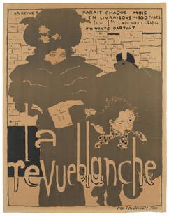 Pierre Bonnard (French, 1867-1947) La Revue Blanche (The White Review) Lithographic poster print...: Pierre Bonnard (French, 1867-1947) La Revue Blanche (The White Review) Lithographic poster printed in colours, 1894, on wove, from an edition of an unknown size, printed by Edward Ancourt, Paris, publ