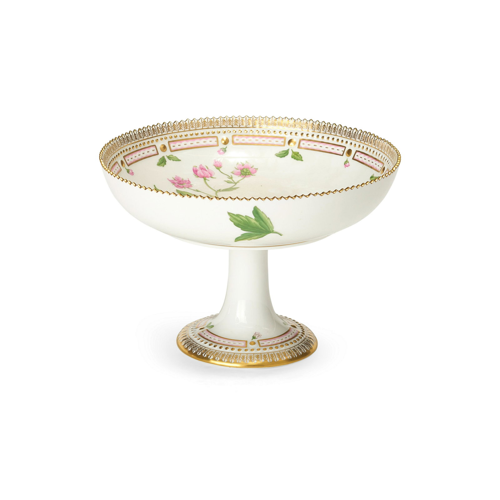 A ROYAL COPENHAGEN FLORA DANICA PORCELAIN COMPOTEShape 3588, pattern 20, 1969-1974 (1 of 3)