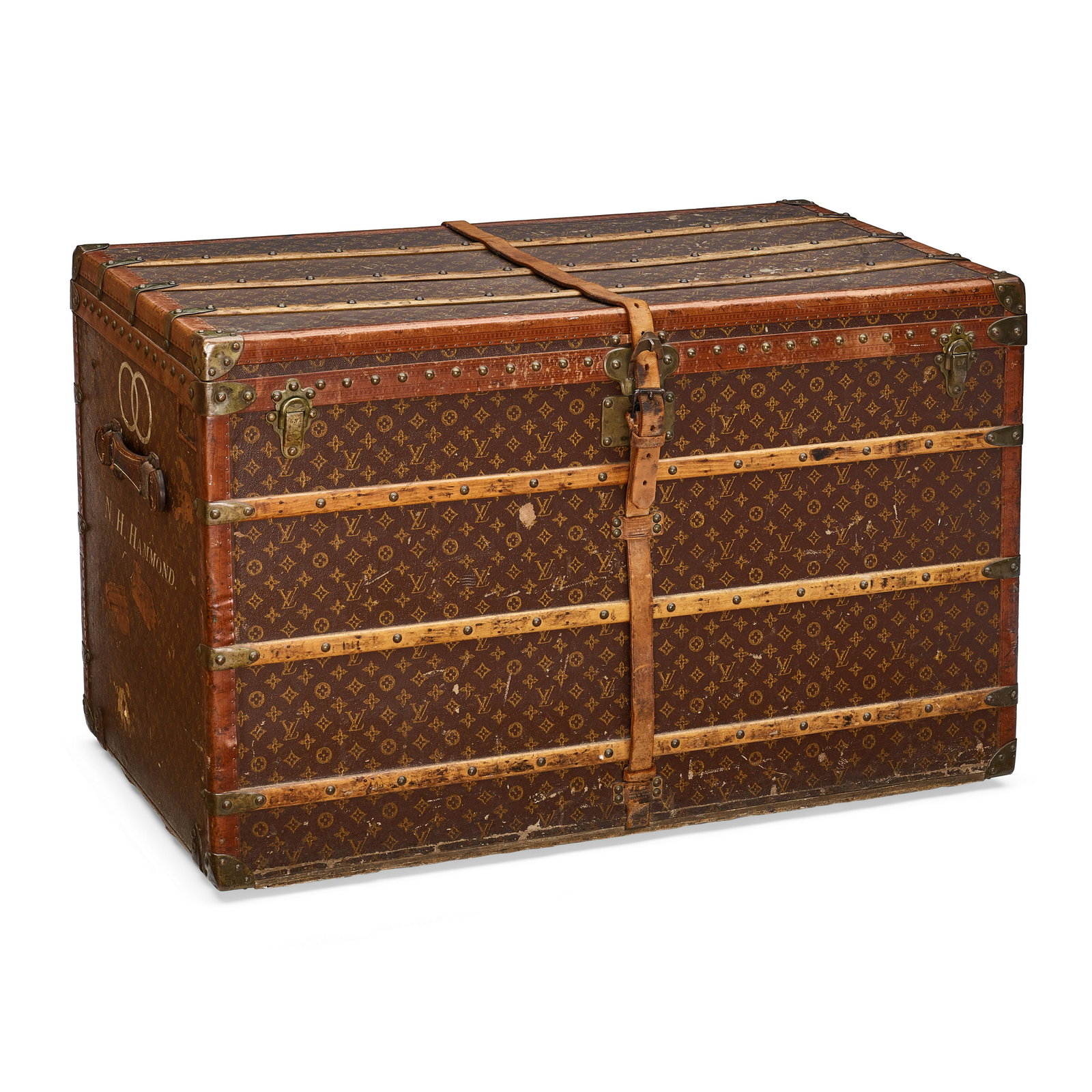A LOUIS VUITTON MONOGRAM CANVAS LADY'S HIGH TRUNKCirca 1910 (1 of 2)