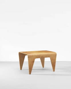 Marcel Breuer Early nesting table, designed 1936, produced circa 1936: Marcel BreuerEarly nesting table, designed 1936, produced circa 1936Laminated birch plywood.37.5 x 61 x 45.5 cm Manufactured by Venesta, Estonia for Isokon Furniture Company Ltd., London, United
