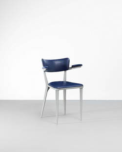 Ernest Race 'B3' armchair, 1945-1969: Ernest Race'B3' armchair, 1945-1969Die-cast aluminium, plywood, vinyl upholstery.68.4 x 60 x 48.5 cm Manufactured by Ernest Race, Ltd., London, United Kingdom. Underside of frame impressed B3 REGD