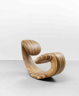 Pascal Dowers and Chris Wilson 'Wave' chair, 2012: Pascal Dowers and Chris Wilson'Wave' chair, 2012Laminated wood and acrylic. 72.5 x 48 x 110 cmArtist's proof number 1 from the edition of 7 plus 3 artist's proofs. Footnotes:ProvenanceAcquired