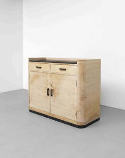 Heal & Son Sideboard, model no. D1225, 1930s: Heal & SonSideboard, model no. D1225, 1930sBirch-veneered plywood, painted birch-veneered plywood, painted birch.92.6 x 114.6 x 47.5 cm Manufactured by Heals & Son, Ltd., London, United Kingdom.