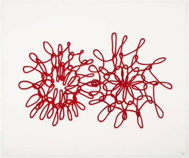 Louise Bourgeois (1911-2010); Crochet IV, from the Crochet series;: Louise Bourgeois (1911-2010) Crochet IV, from the Crochet series (MoMA 593), 1998 Mixografia® on smooth handmade paper, initialed in pencil and annotated 'TP' (a trial proof, aside from the editi