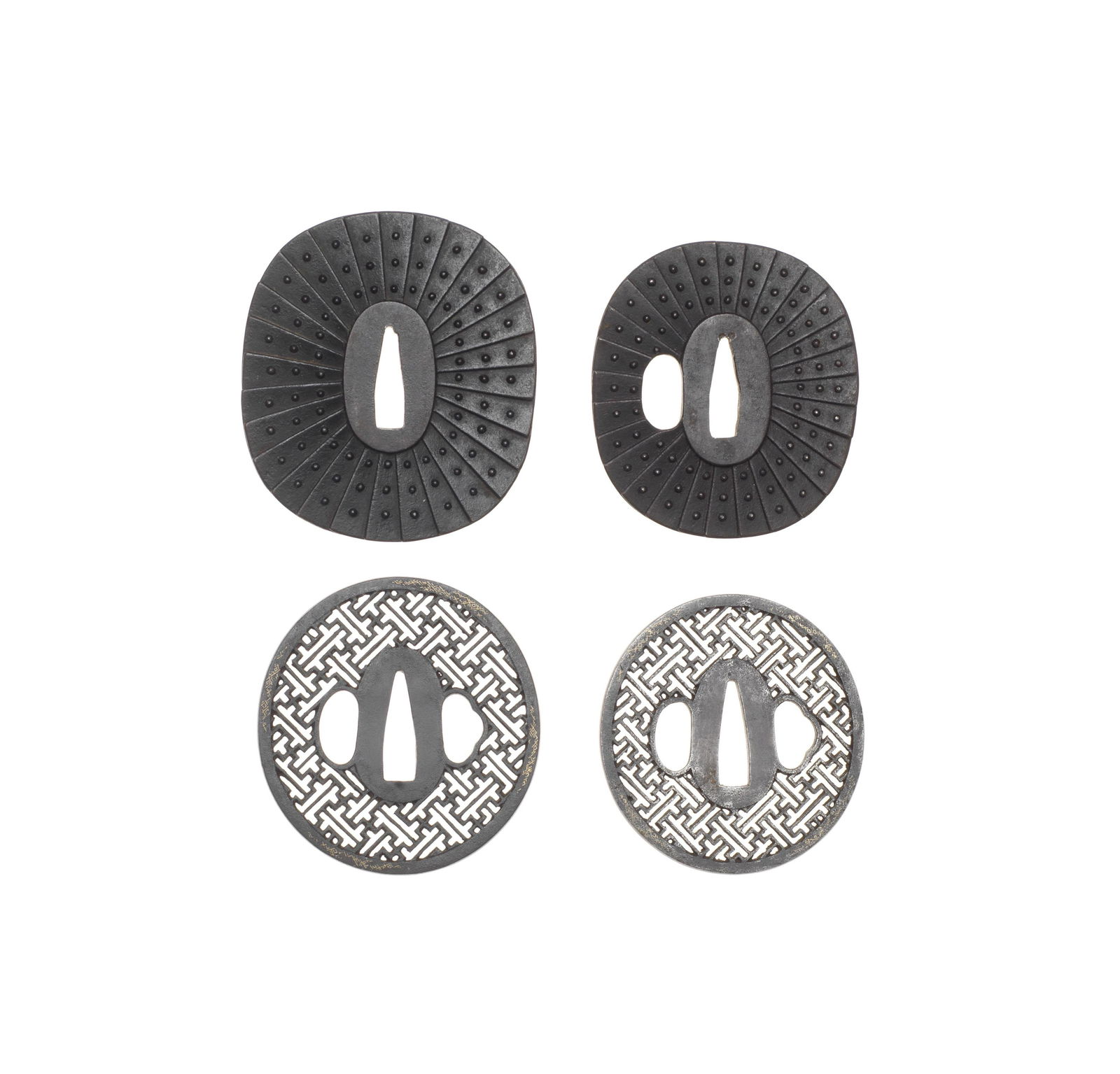 FOUR IRON TSUBA (SWORD GUARDS) Edo period (1615-1868), 18th to 19th century (4) (1 of 1)