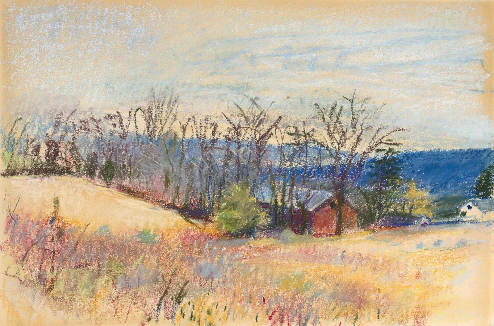 Wolf Kahn (1927-2020) Morning Off the South Road 12 x 17 7/8 in. (30.5 x 45.4 cm.) (Executed in ...: Wolf Kahn (1927-2020) Morning Off the South Road signed 'W Kahn' (lower right) pastel on paper 12 x 17 7/8 in. (30.5 x 45.4 cm.) Executed in 1980. Footnotes: Provenance Kornbluth Gallery, Fair Law
