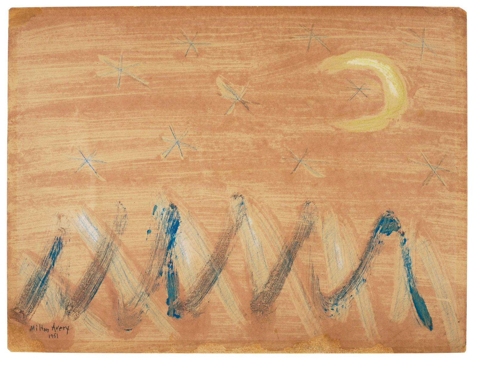 Milton Avery (1885-1965) Breaking Wave 16 5/8 x 22 in. (42.2 x 55.9 cm.) (Executed in 1951.) (1 of 1)