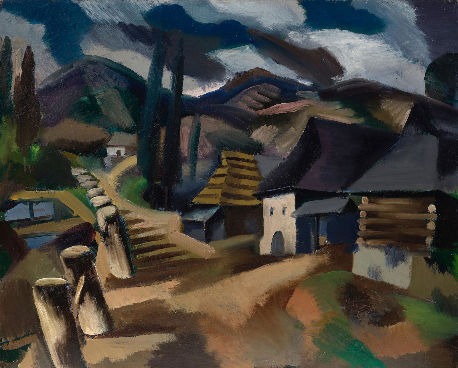 Jan Matulka (1890-1972) Slovakian Village, Turi-Pole 23 7/8 x 29 5/8 in. (60.6 x 75.3 cm.) (Pain... (1 of 1)