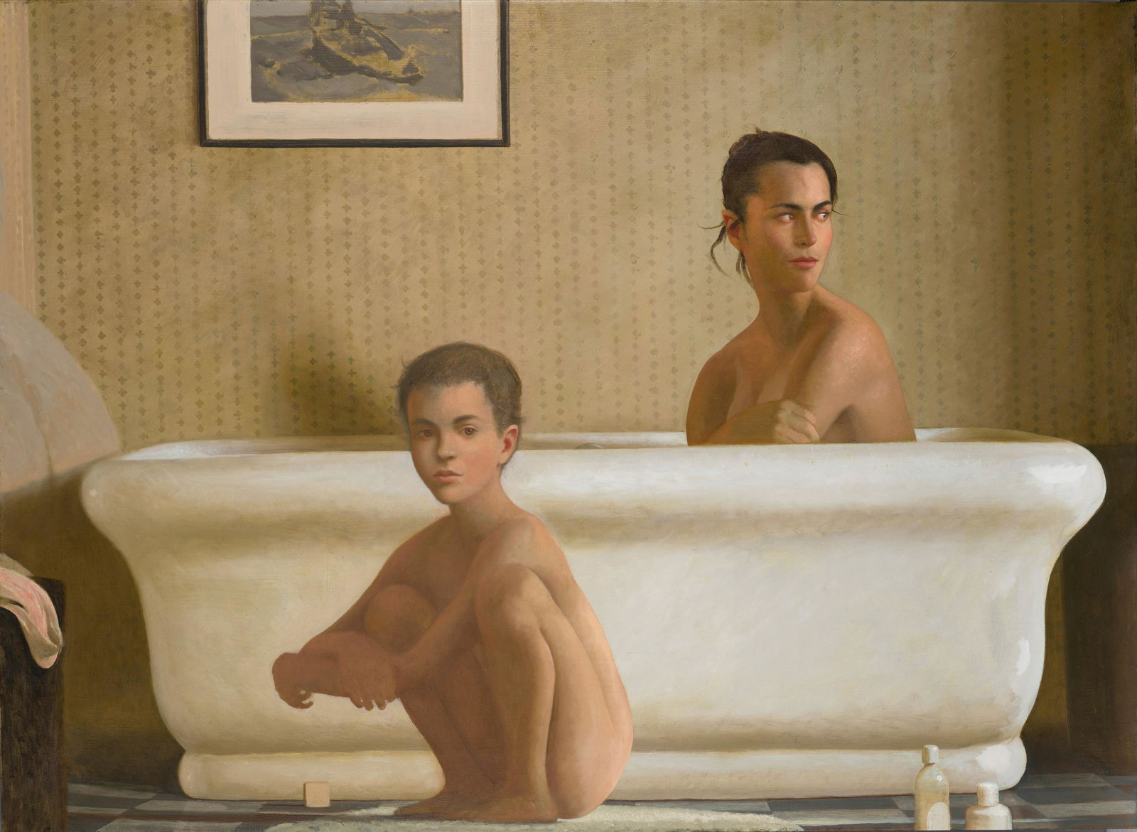 Bo Bartlett (born 1955) Midwinter Spring 49 3/8 x 67 5/8 in. (125.4 x 171.8 cm.) (Painted in 2005.): Bo Bartlett (born 1955) Midwinter Spring inscribed with title and dated 'March 05' (on the turnover edge) and inscribed with the artist's 'IGN' logo (on the turnover edge) oil on linen 49 3/8 x 67 5/8