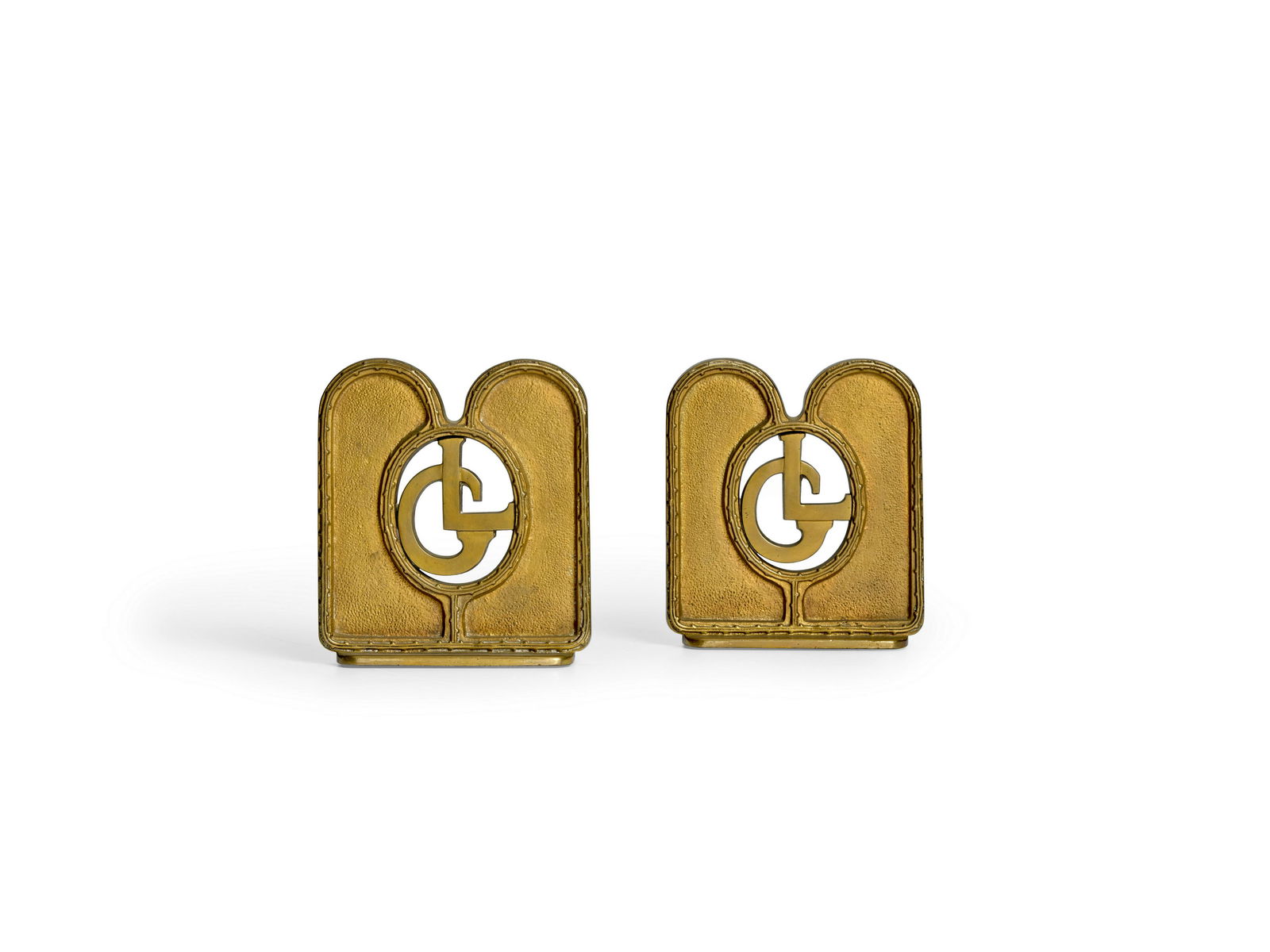 A pair of Lillian Gish monogrammed bookends (1 of 2)