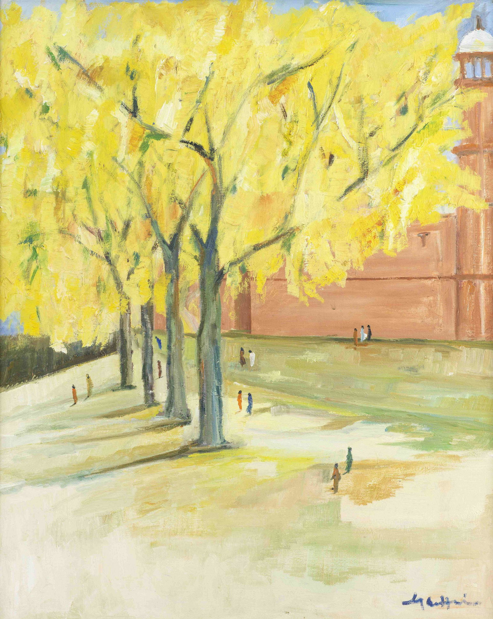 Iqbal Hussain  (Pakistani, B. 1950) Untitled (Amaltaas in bloom) (1 of 1)