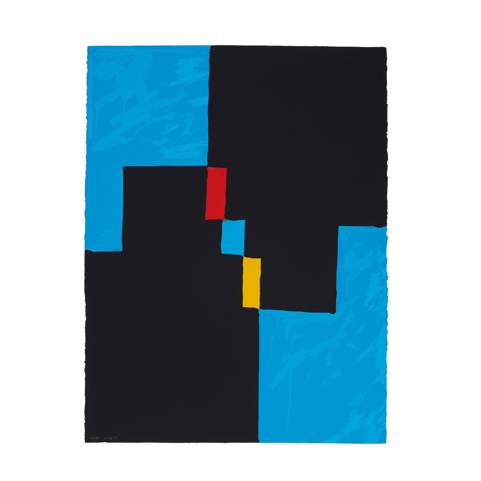 Mary Heilmann (born 1940); Saturday Night;: Mary Heilmann (born 1940) Saturday Night, 1987 Screenprint in colors on wove paper, signed in pencil and annotated 'AP 6/7' (an artist's proof, aside from the edition of 40), with the blindstamp of th