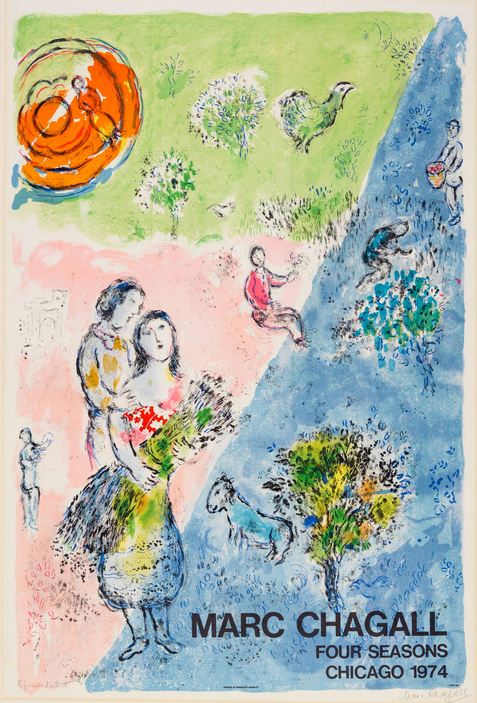 MARC CHAGALL (1887-1985); The Four Seasons; (1 of 1)