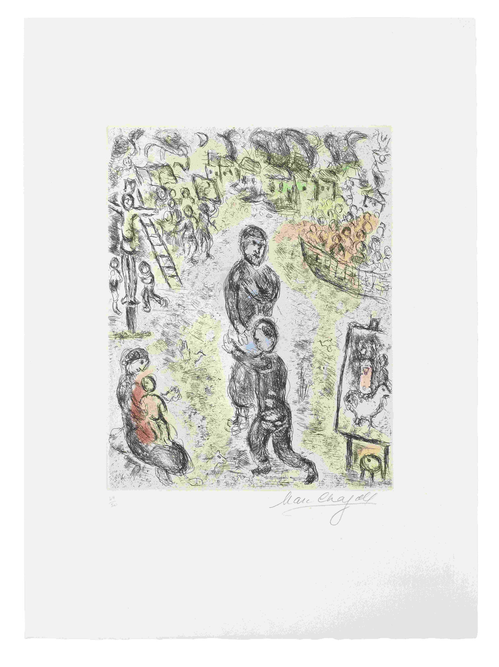 Marc Chagall (1887-1985) Le Retour de l'Enfant Prodigue, from Songes Etching and aquatint in col... (1 of 1)