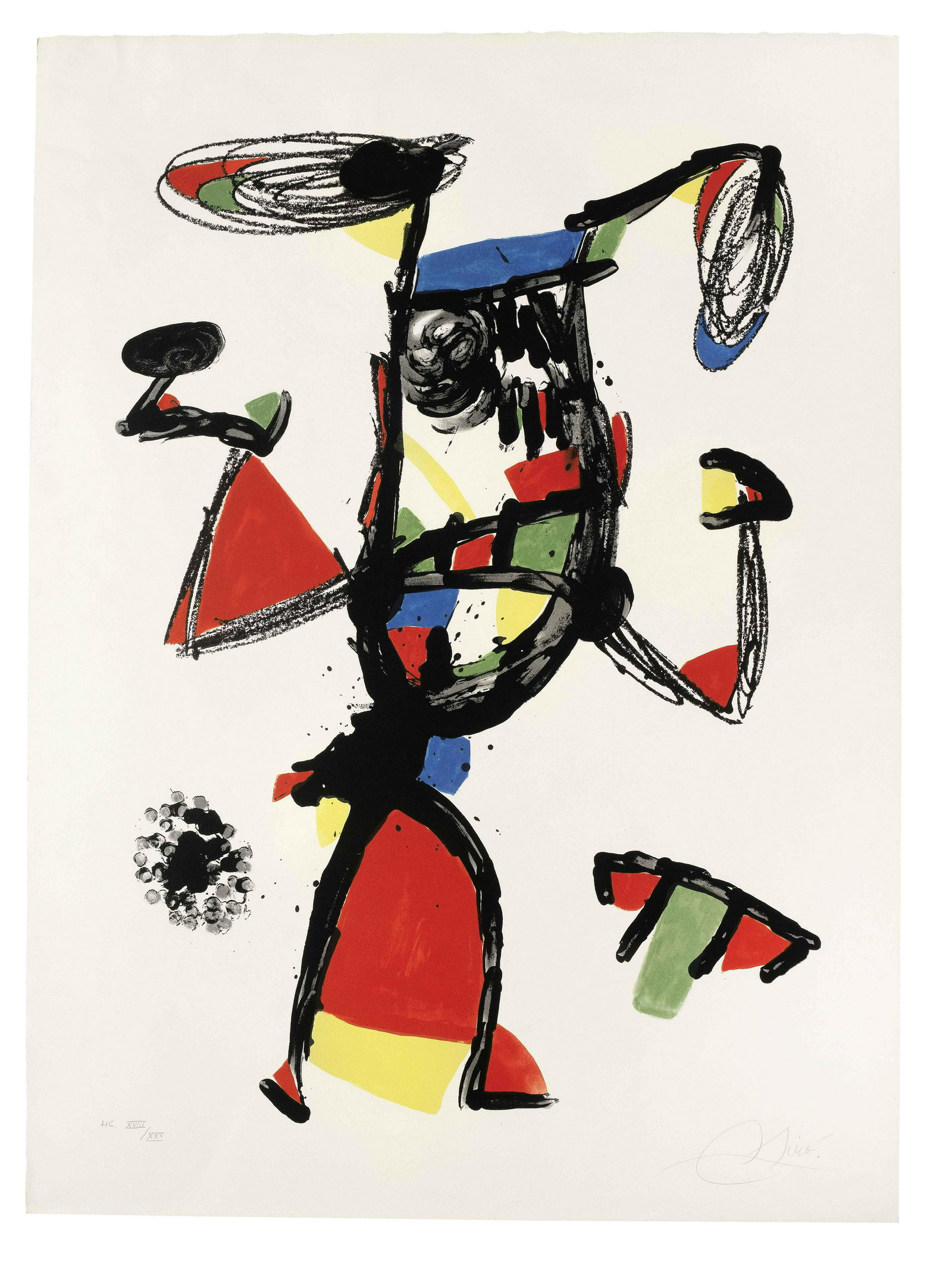 Joan Miró (1893-1983) Majorette Lithograph in colours, 1978, on Arches wove paper, signed a... (1 of 1)