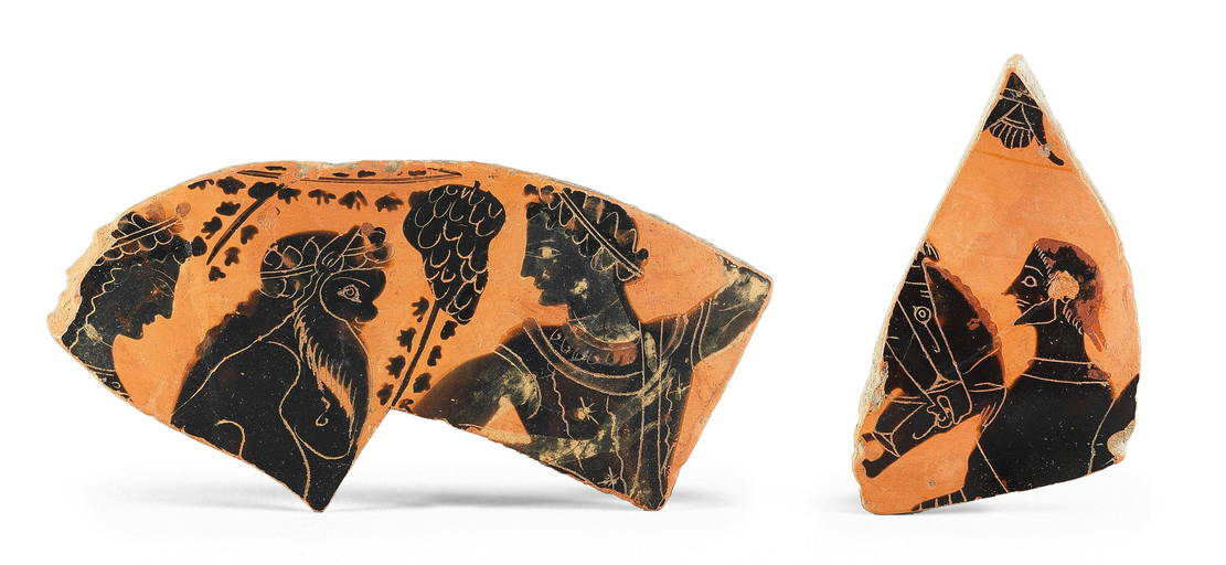 Two Attic Black Figure Pottery Fragments 2