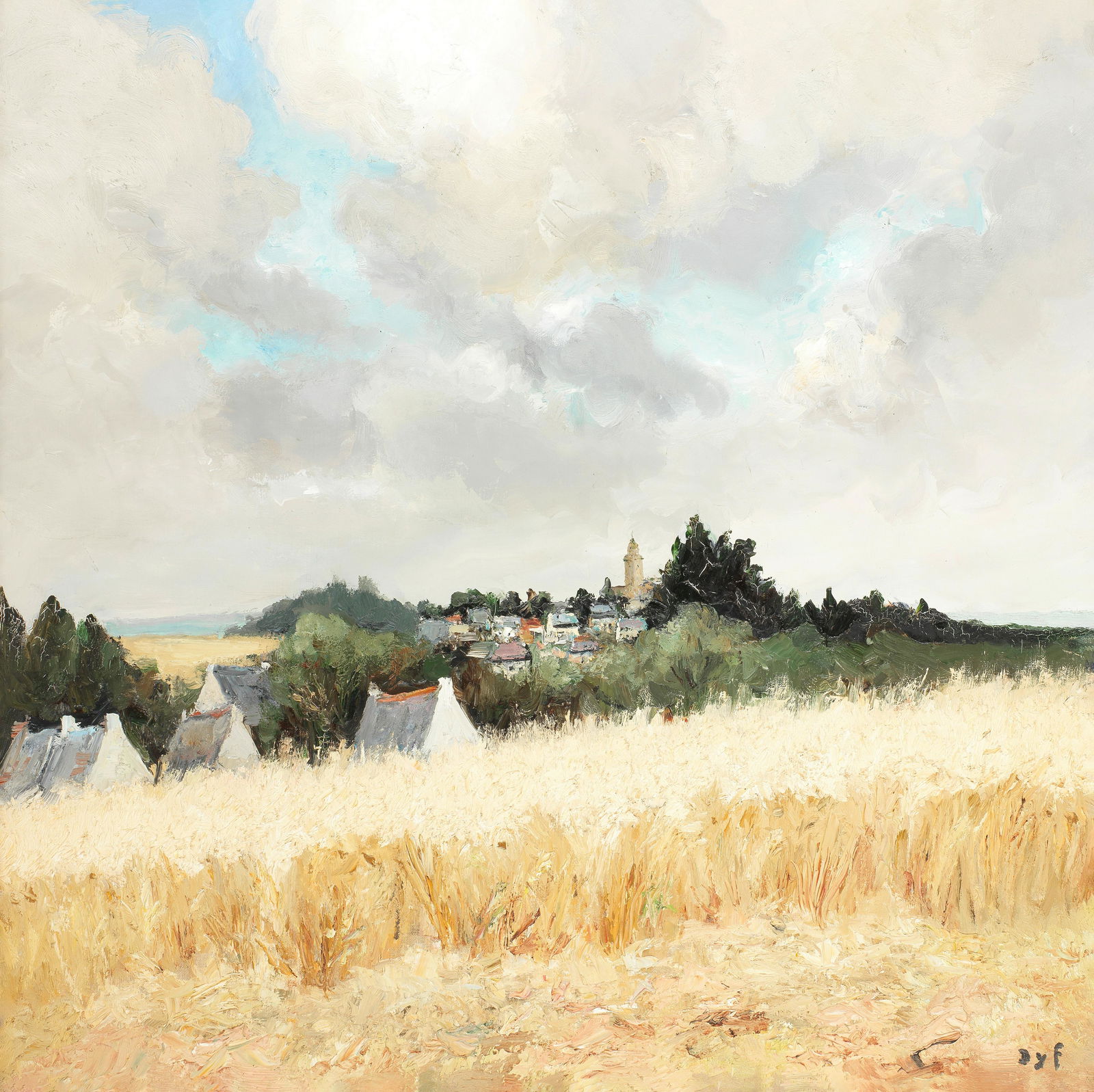 Marcel Dyf (French, 1899-1985) Blés à Arzon: Marcel Dyf (French, 1899-1985) Blés à Arzon signed 'Dyf' (lower right) oil on canvas 61 x 73.3cm (24 x 28 7/8in). Footnotes: Provenance With Frost & Reed, no. 435