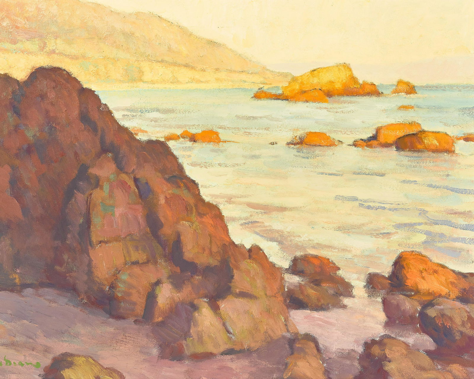 Glenn Dean (born 1976) The coast at sunset 24 x 30 in. framed 31 x 37 in. (1 of 3)