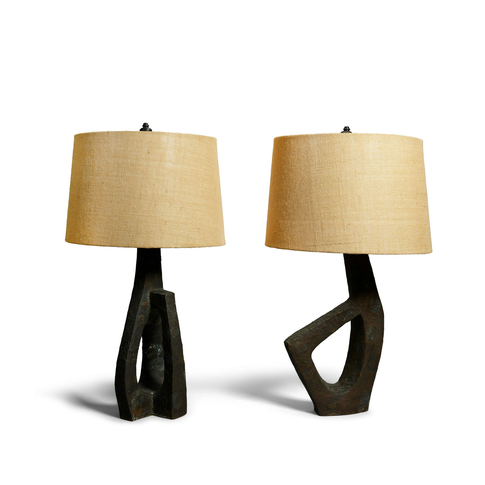 SOSO HOUTOPOULOU-KONTARATOU (20TH CENTURY) Pair of Abstract Sculptures Fitted as Table Lampscirc... (1 of 3)