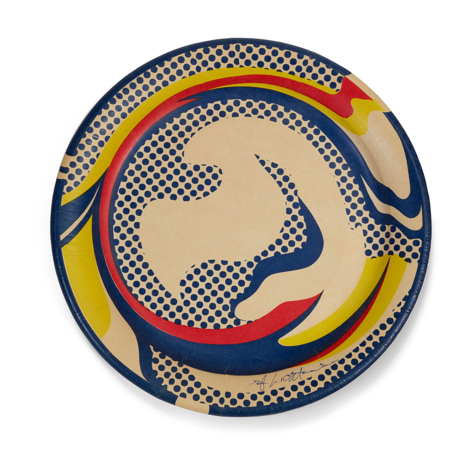 ROY LICHTENSTEIN (1923-1997) Paper Plate, (Corlett III.45), 1969screenprint in colors, on paper ... (1 of 1)