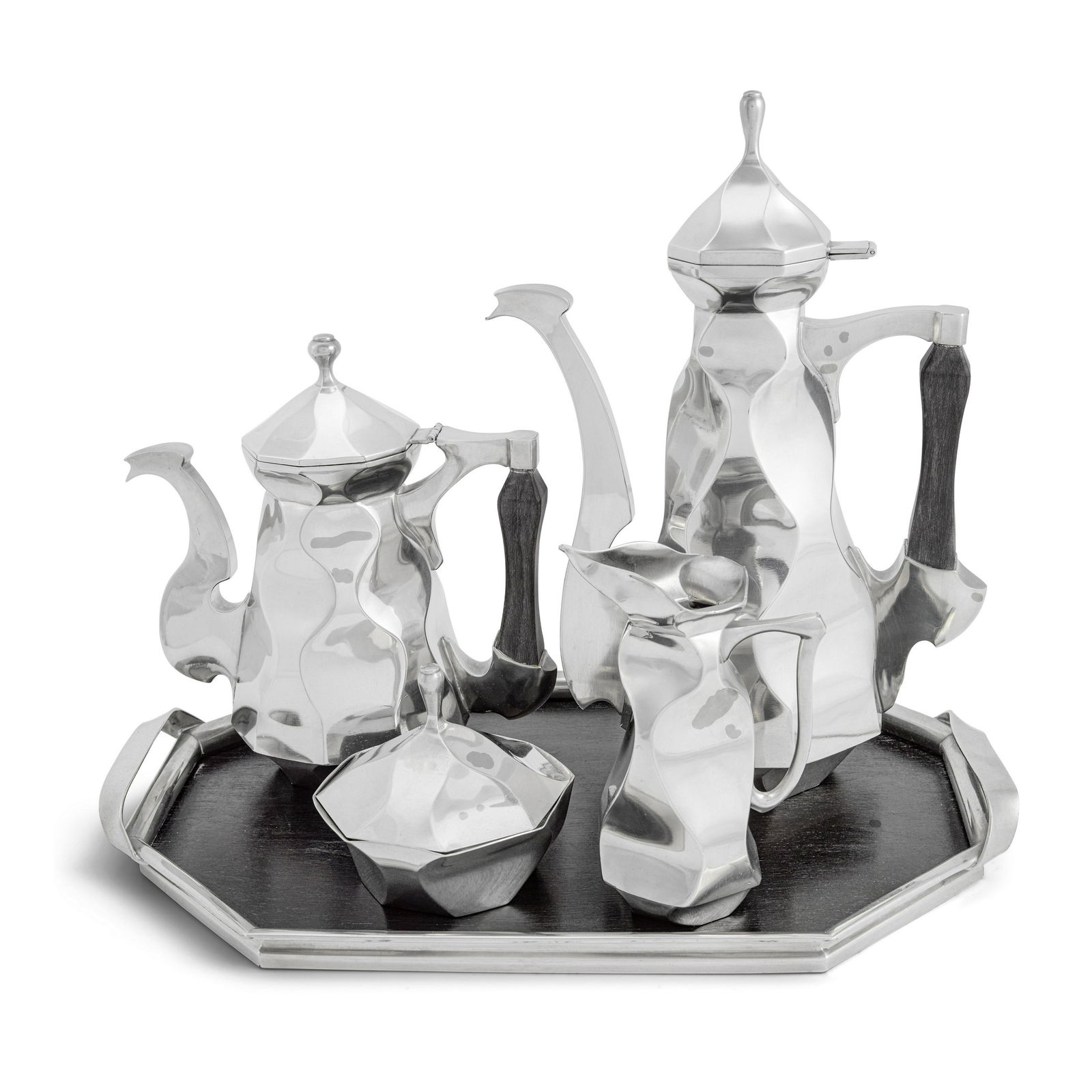 Halibut Point Pewter 1982 Post Modem style pewter coffee service 5 inches high x 6 inches wide x... (1 of 3)