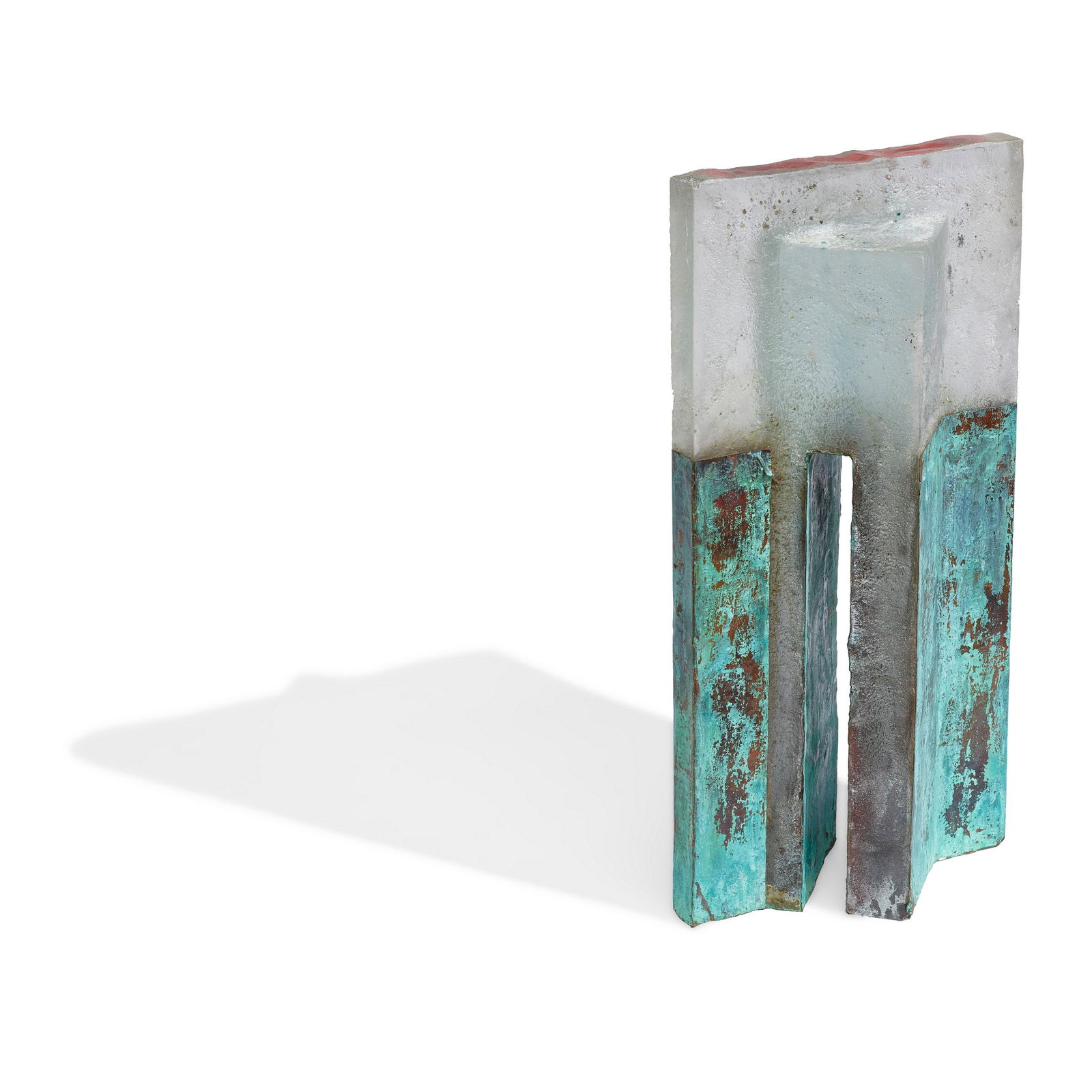 HOWARD BEN TRE (BORN 1949) Cast Form XXXX1V1984cast glass, copperheight 26 1/4in (66.5cm); width... (1 of 2)