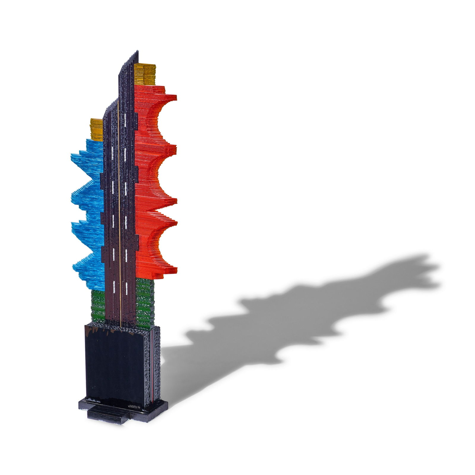 WILLIAM WERTZ (BORN 1946) Untitled (Skyscraper)1996constructed glass with steel armature and woo... (1 of 3)