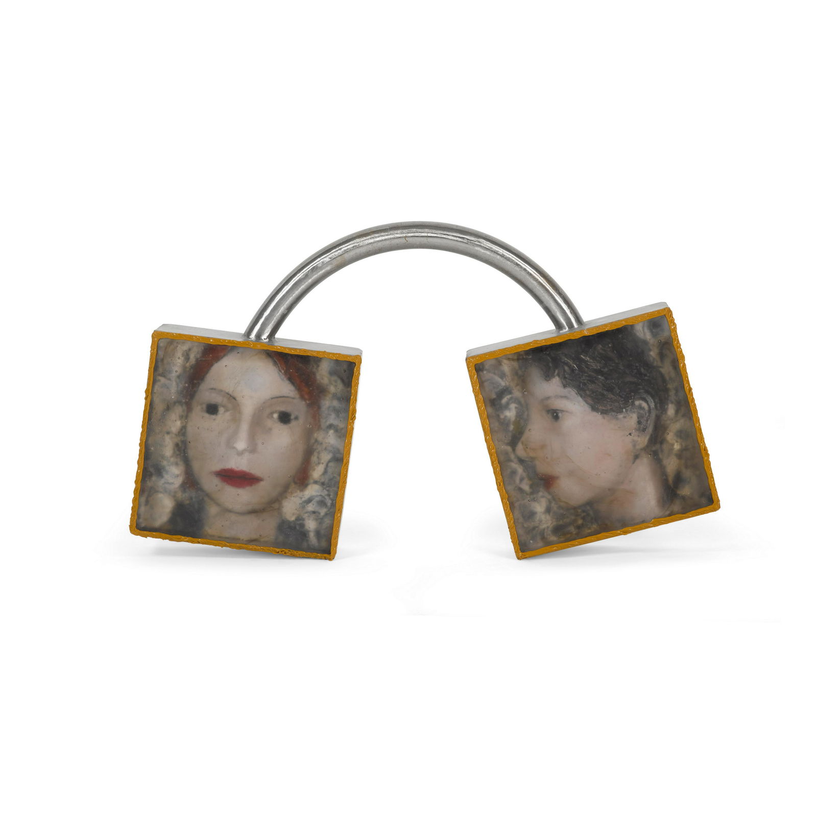 JANUSZ WALENTYNOWICZ (BORN 1956) Isabel Image III1997kiln cast glass, welded steel, oil, etched ... (1 of 3)