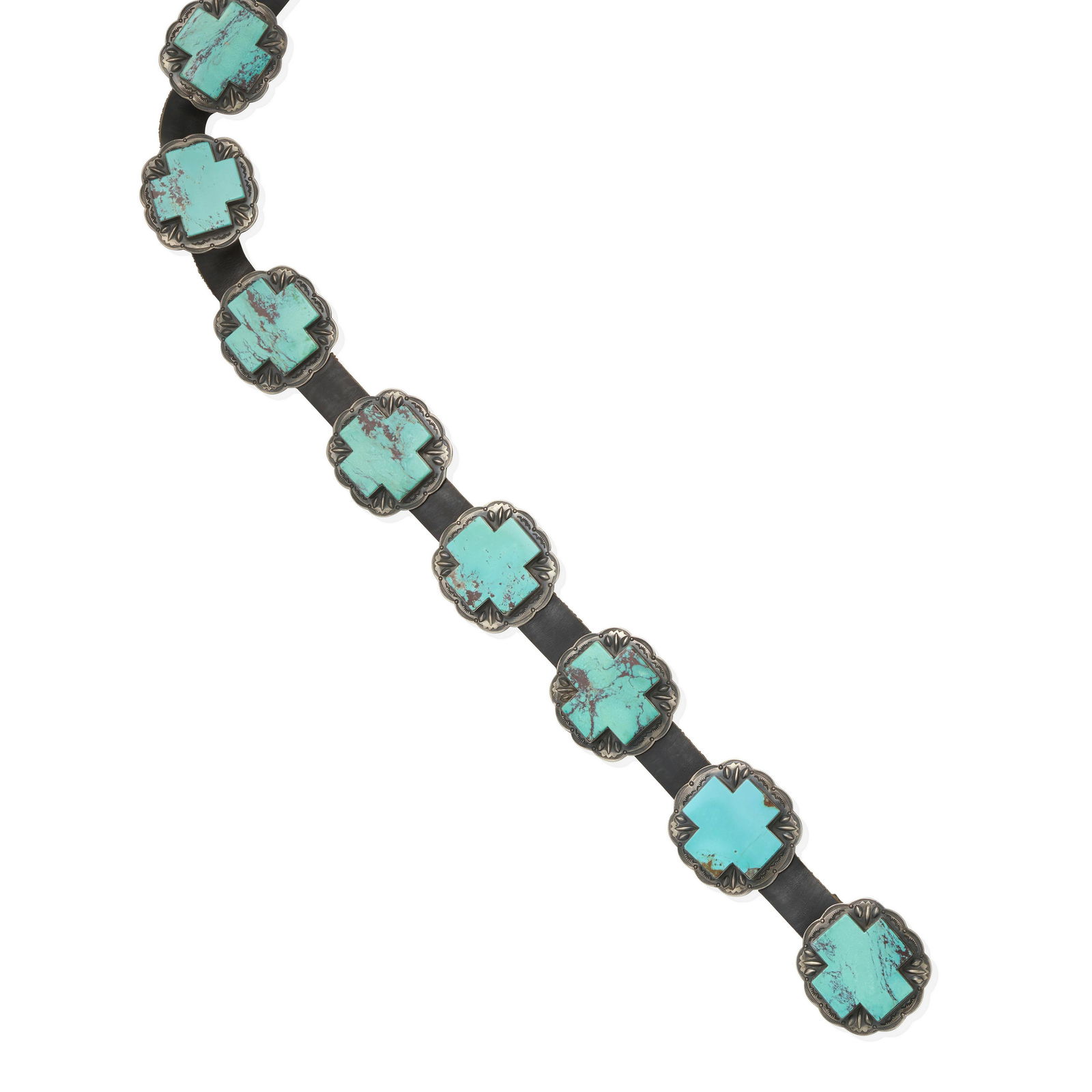 A Paul J. Begay concha-style belt (1 of 2)