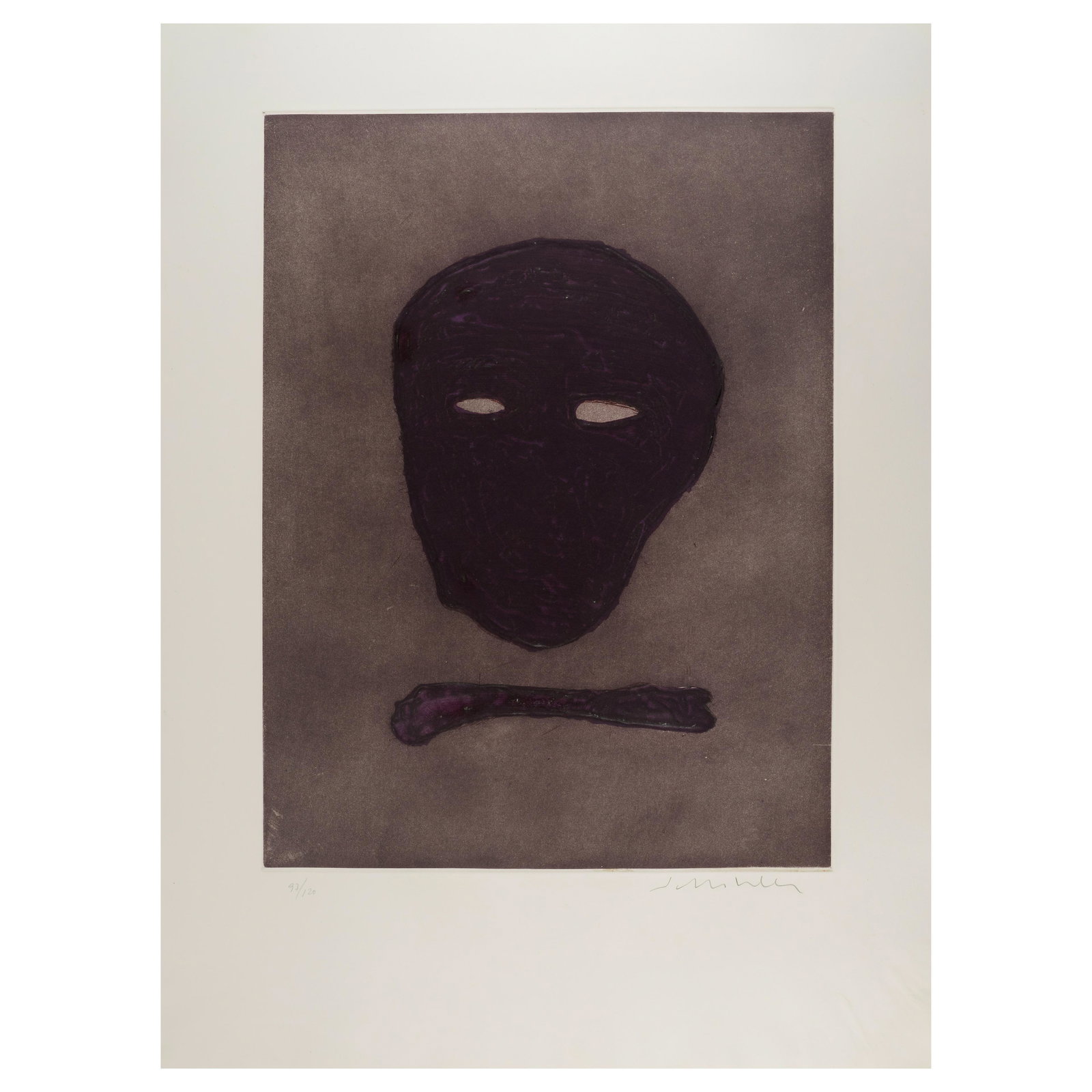 A Fritz Scholder embossed etching, 'Mask of the Artist' (1 of 2)