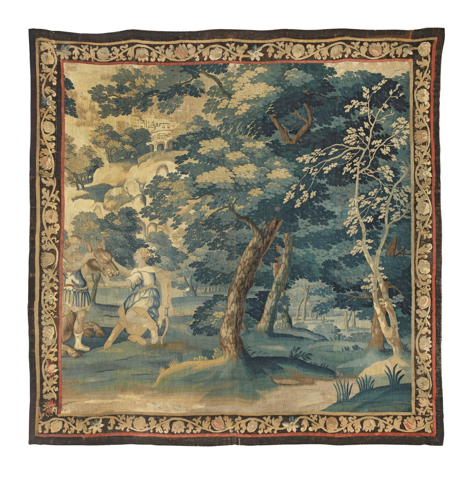 A mythological tapestry fragment probably Aubusson, late 17th century (1 of 1)