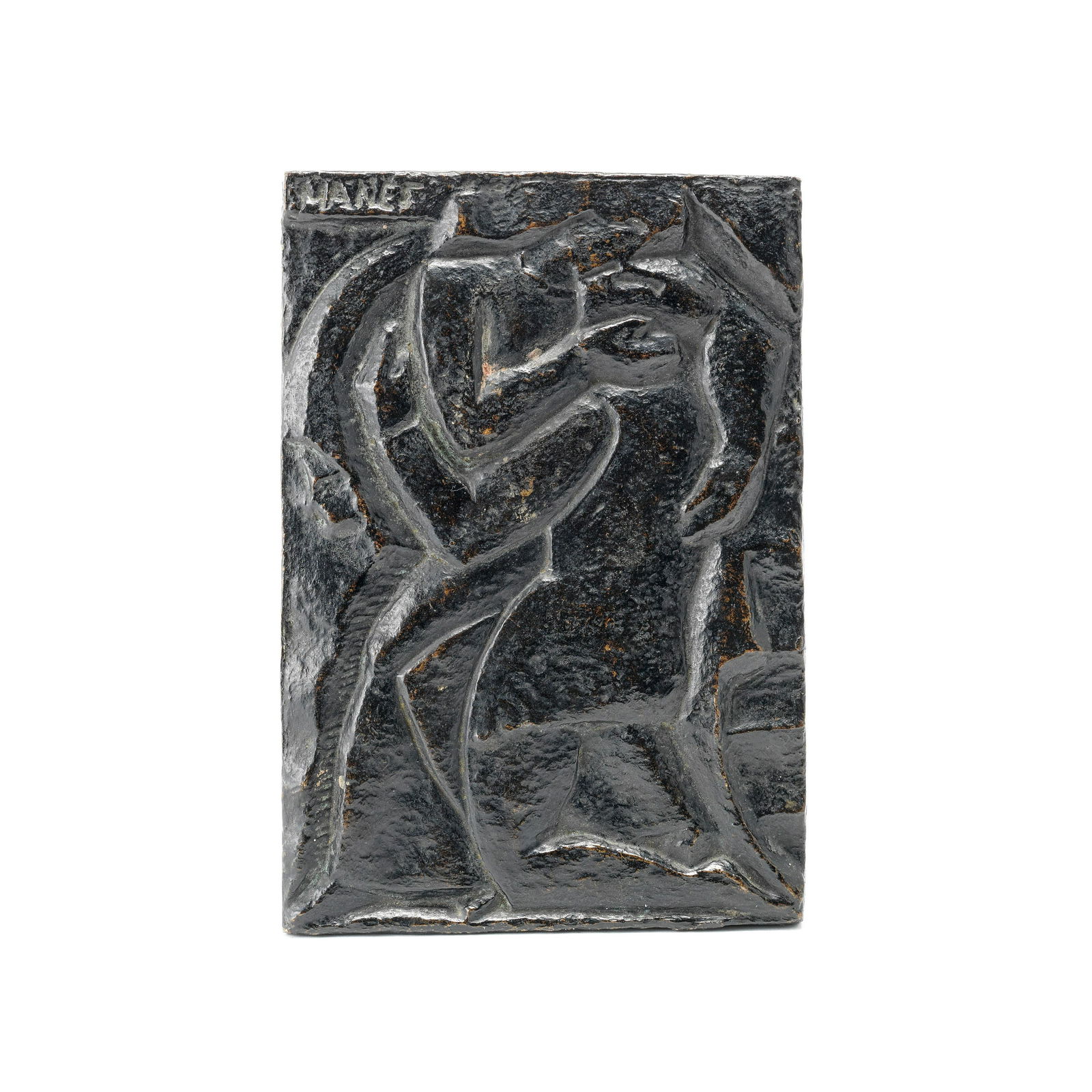 Pablo Curatella Manes (Argentinian, 1891-1962): A bronze plaque depicting 'Lancelot and Guinevere' (1 of 1)