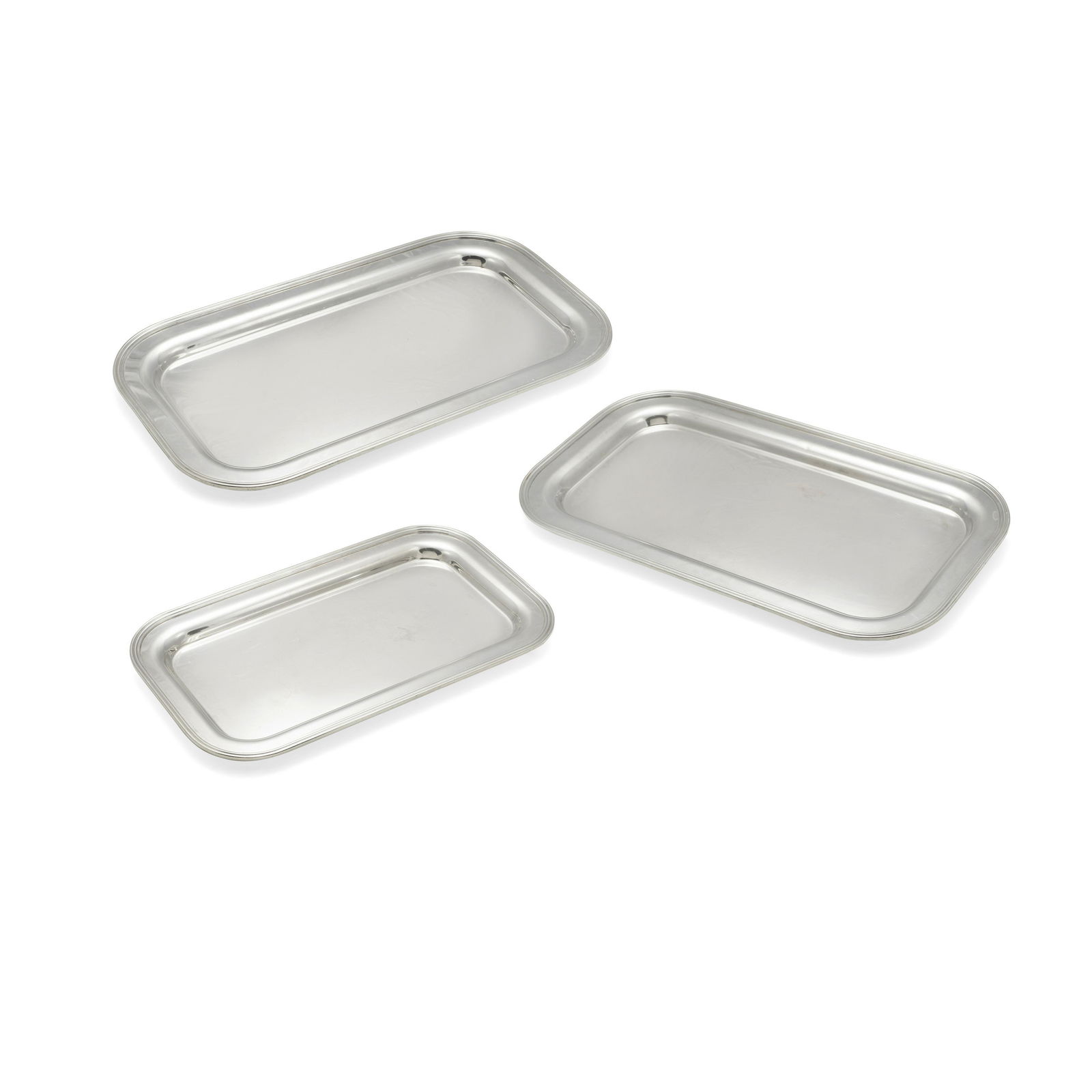 THREE ITALIAN SILVER-PLATED SERVING PLATTERS by Cesa 1882, 20th century (1 of 4)