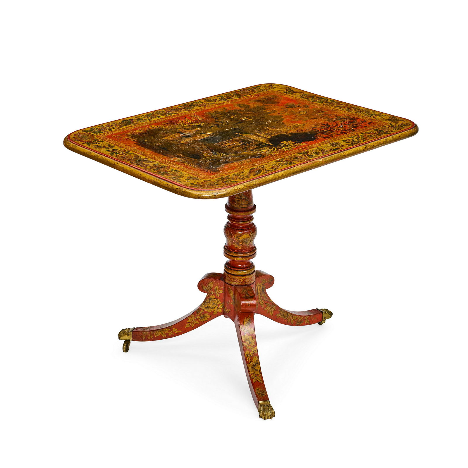 A REGENCY CHINOISERIE PAINTED WOOD TABLE19th century (1 of 3)