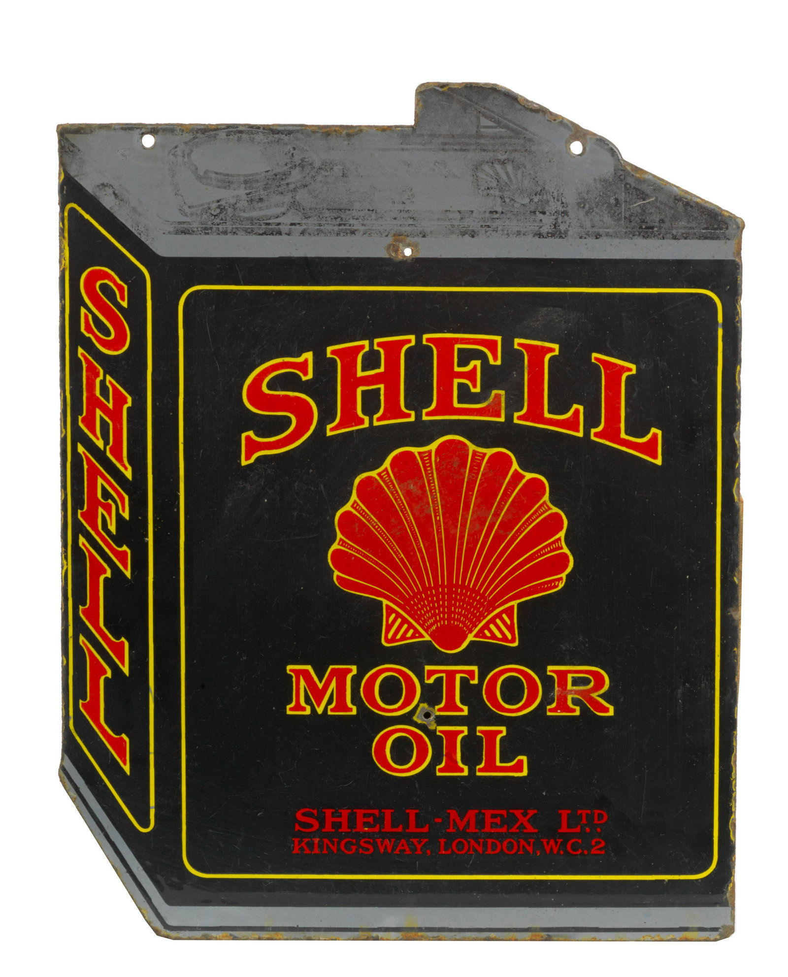 A Shell Motor Oil double-sided shaped enamel sign,   ((4)) (1 of 2)