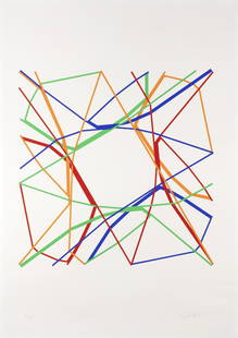 Kenneth Martin (British, 1905-1984) A, C and D, from 'History Pictures' Three screenprints in co...: Kenneth Martin (British, 1905-1984) A, C and D, from 'History Pictures' Three screenprints in colours, 1982, on wove, each signed, titled, dated and numbered 47/90 in pencil, published by Editions M&#