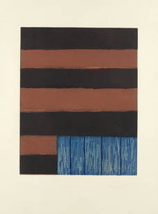 Sean Scully R.A. (Irish, born 1945) Cradle Etching and aquatint printed in colours, 1985, on wov...: Sean Scully R.A. (Irish, born 1945) Cradle Etching and aquatint printed in colours, 1985, on wove, signed, titled, dated and inscribed 'P.P.' in pencil, a printer's proof aside from the edition of 25,