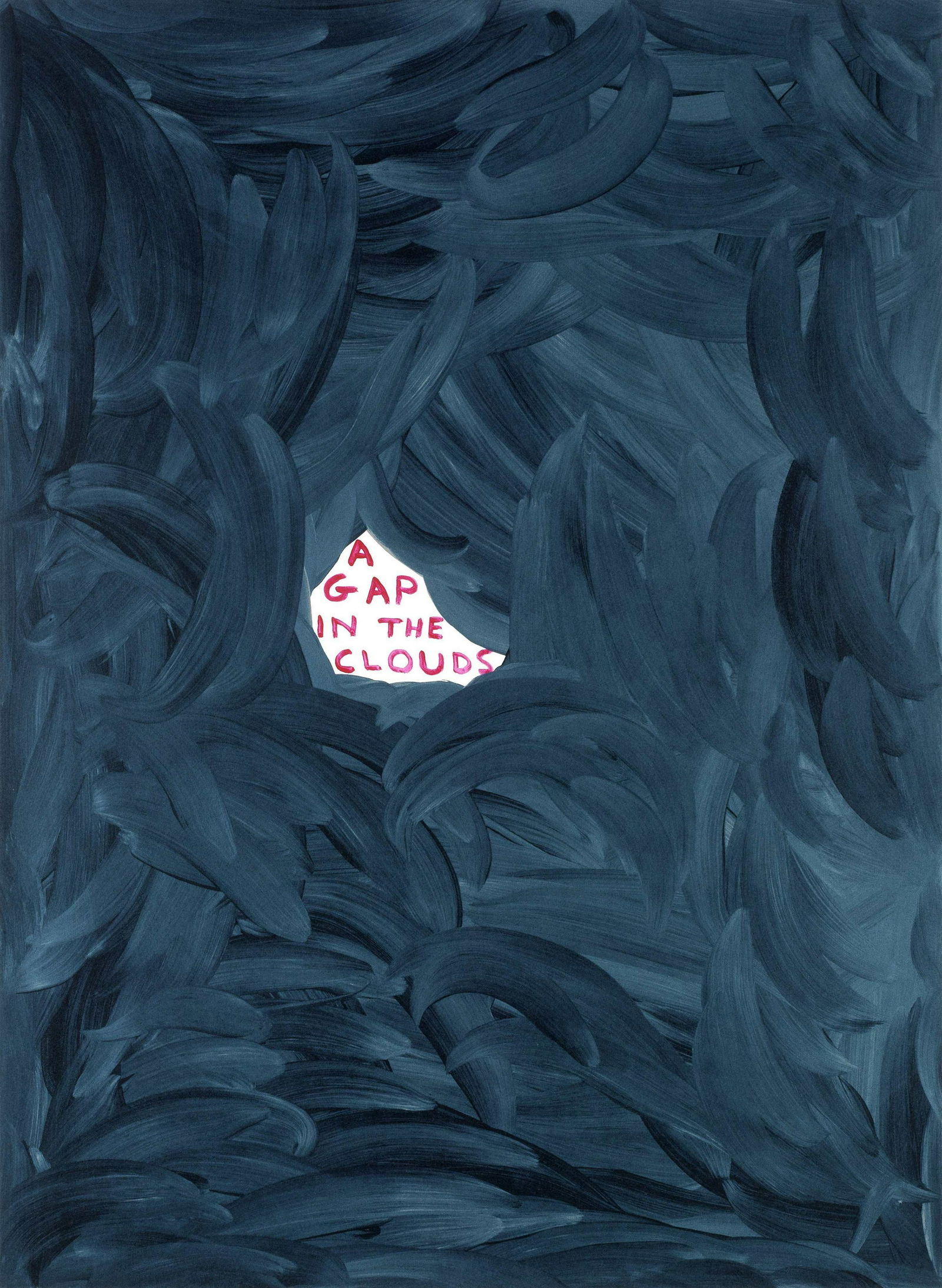 David Shrigley (British, born 1968) Untitled (A Gap in the Clouds) Screenprint in colours, 2020,...: David Shrigley (British, born 1968) Untitled (A Gap in the Clouds) Screenprint in colours, 2020, on Somerset Satin, signed with the initials, dated and numbered 91/125 in pencil verso, published by St