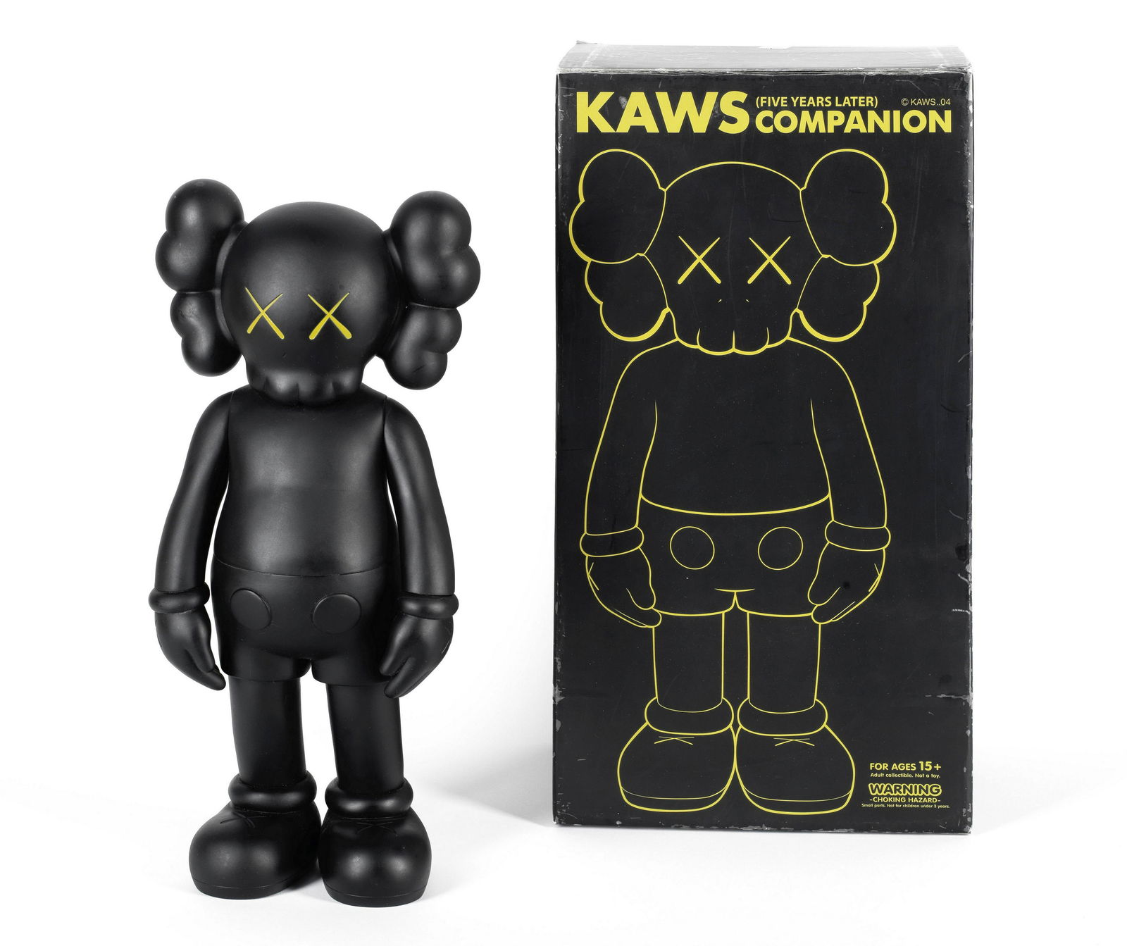 KAWS (American, born 1974) Five Years Later Companion (Black) Painted vinyl multiple, 2004, from... (1 of 6)