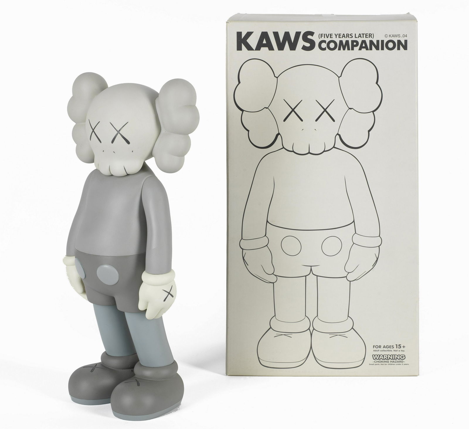 KAWS (American, born 1974) Five Years Later Companion (Grey) Painted vinyl multiple, 2004, from ... (1 of 5)