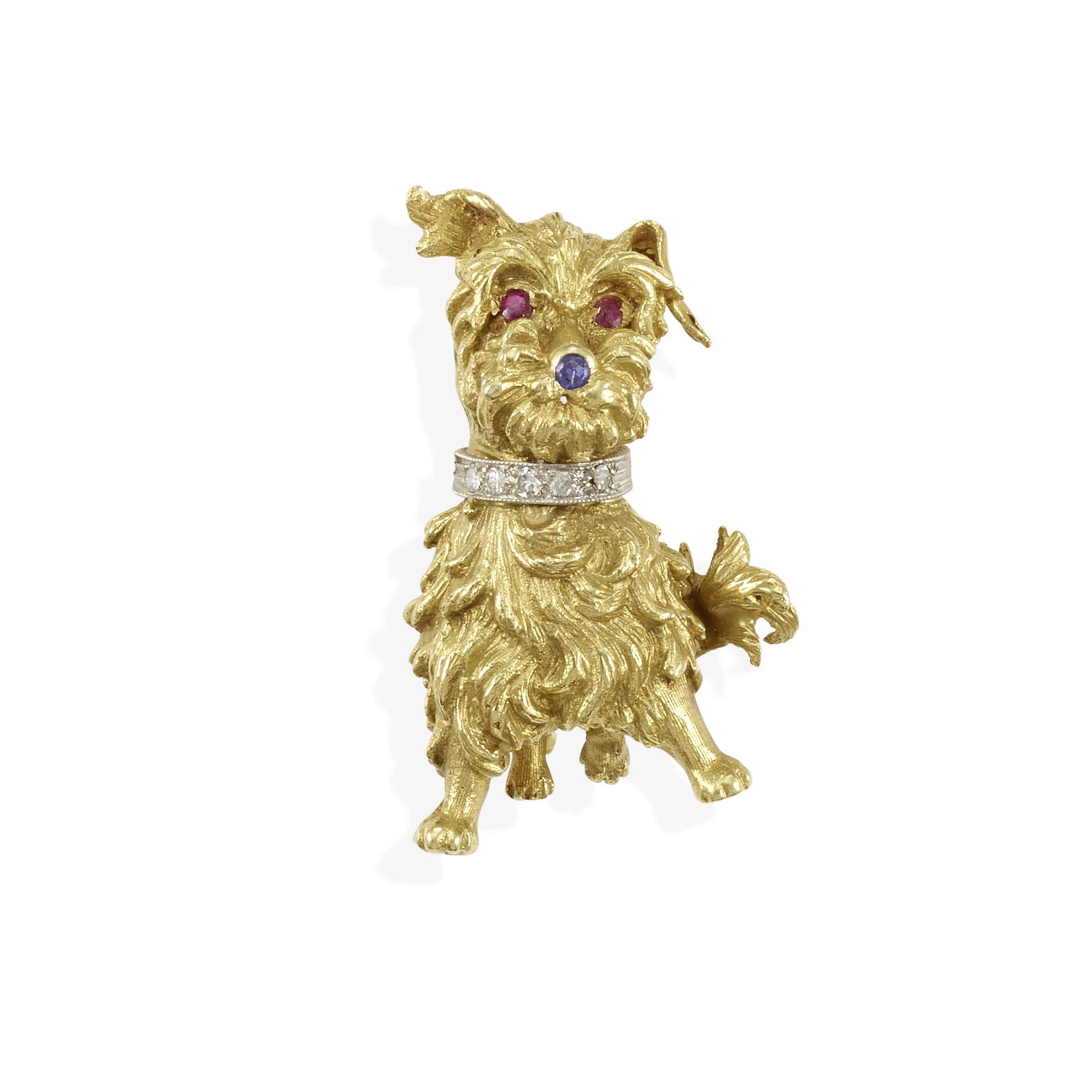 AN 18K BI-COLOR GOLD AND DIAMOND BROOCH (1 of 1)