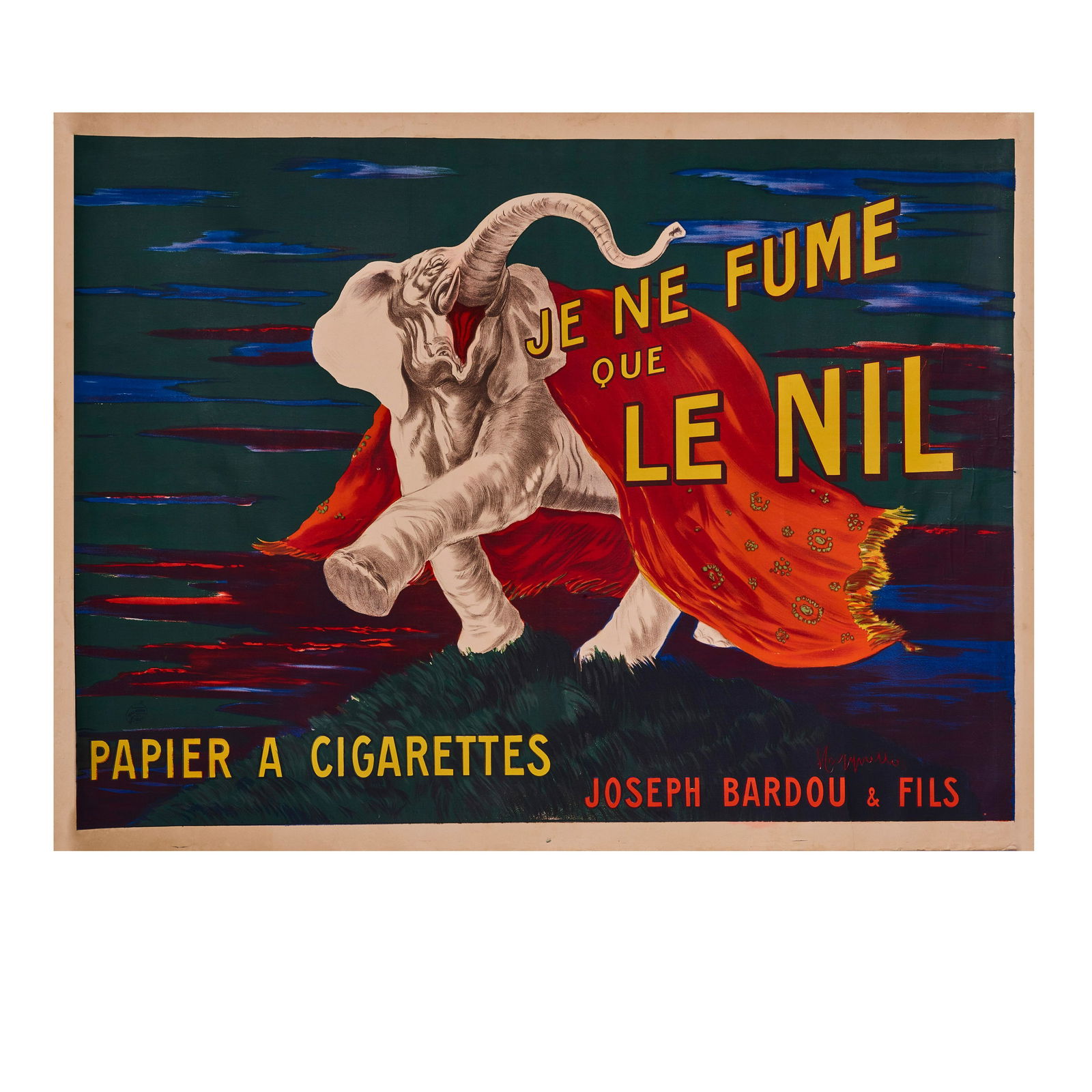 Leonetto Cappiello (1875-1942); Je Ne Fume Que Le Nil (Papier a Cigarettes); (1 of 1)